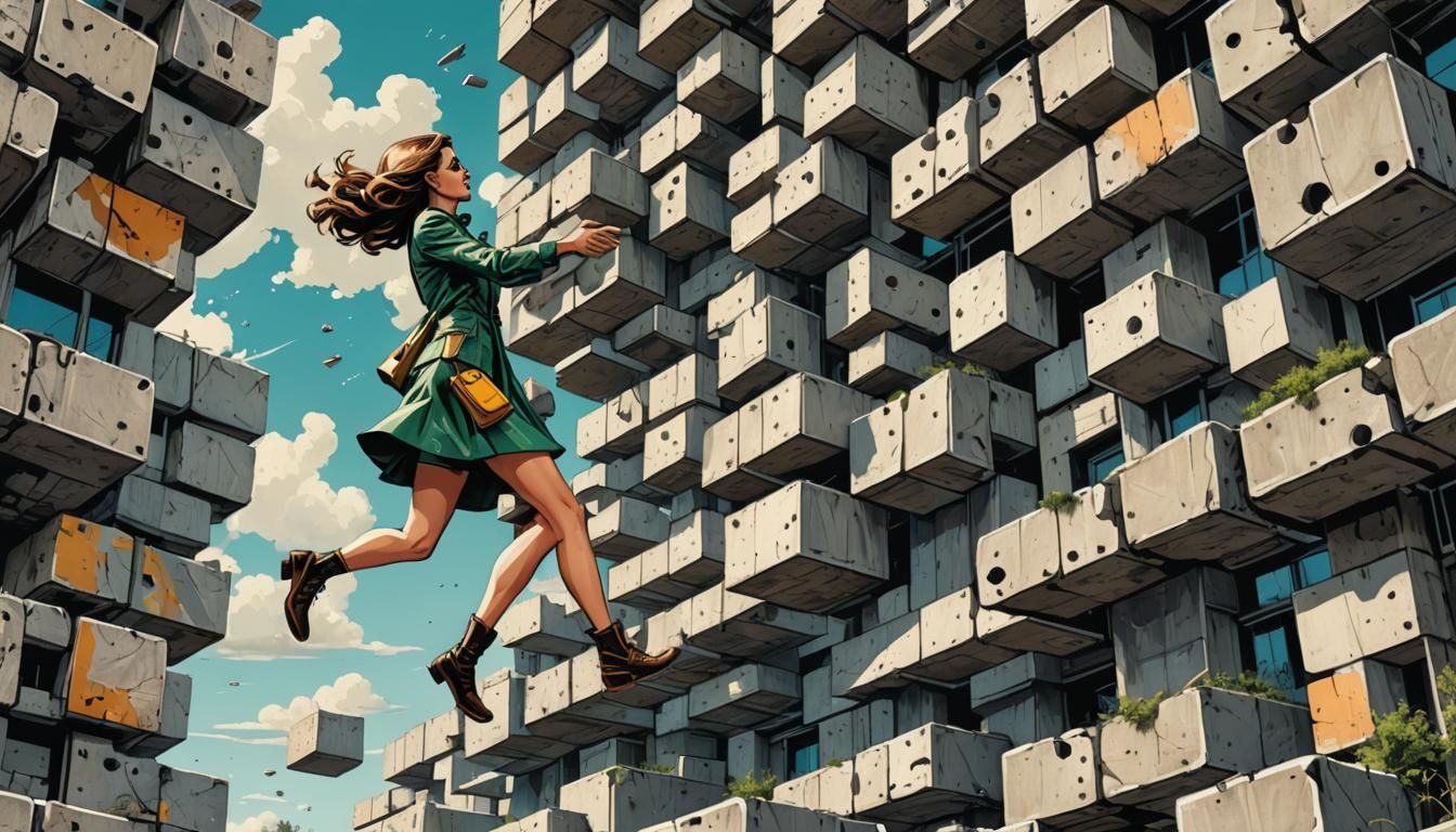 Chernobyl Fashion Girl Levitation in Retro-Futuristic Comic ...