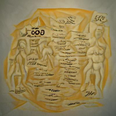 Antique Terracotta Plate Signed by Notables