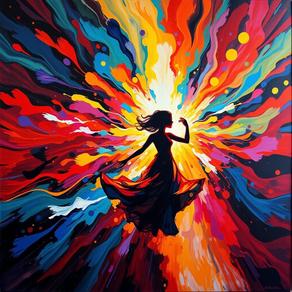 Electric Passion Unleashed in Dynamic Artwork