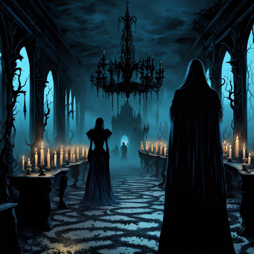Macabre New Year's Ball in Gothic Horror Style
