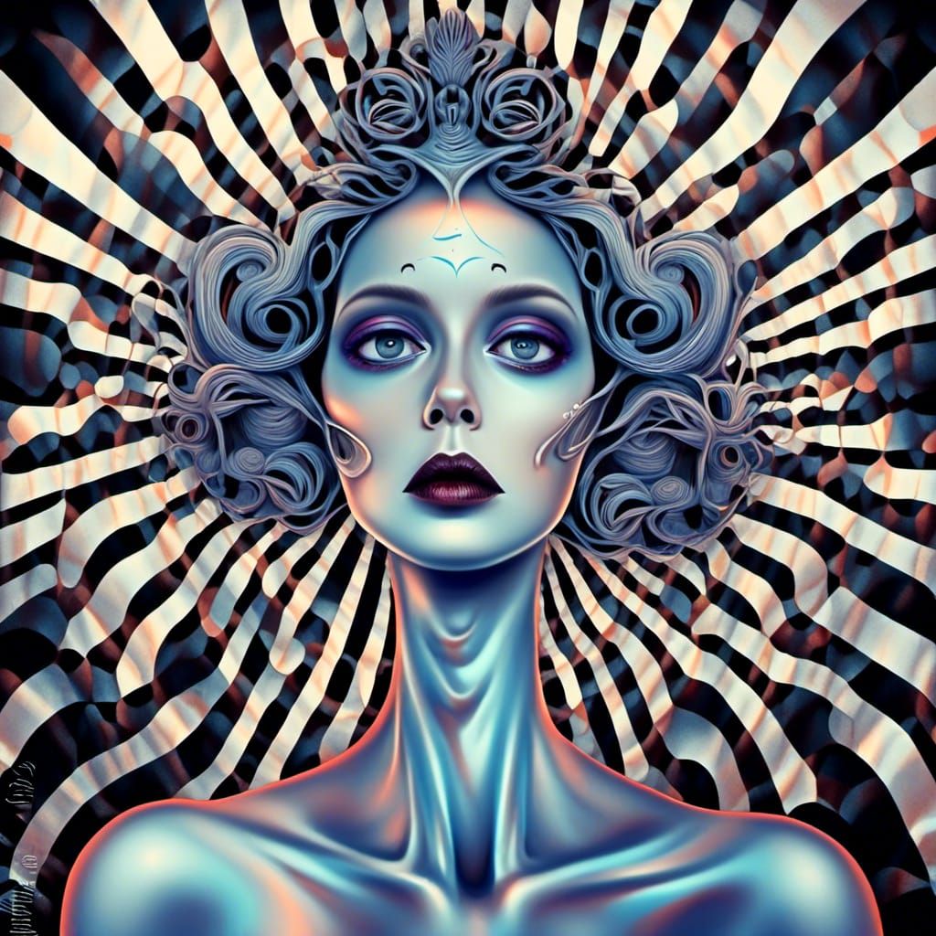 Surreal Gothic Portrait of Woman Between Worlds