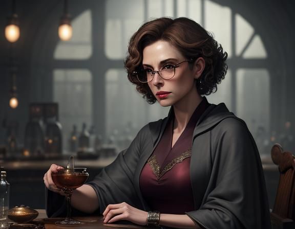 Young Alchemist in Her Laboratory