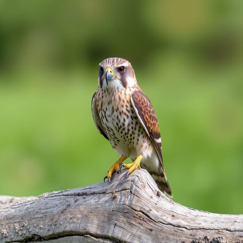 Bird of Prey in Flight, in Impressionist Oil Painting Style