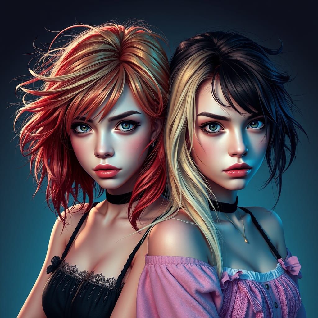 Hyperrealistic Gothic Portrait in Candy Art Style