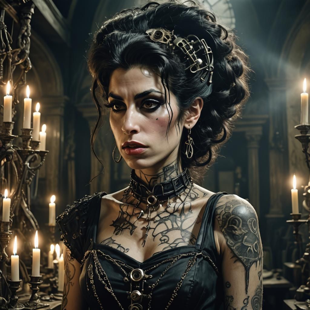 Amy Winehouse as Frankenstein's Monster in Gothic Portrait