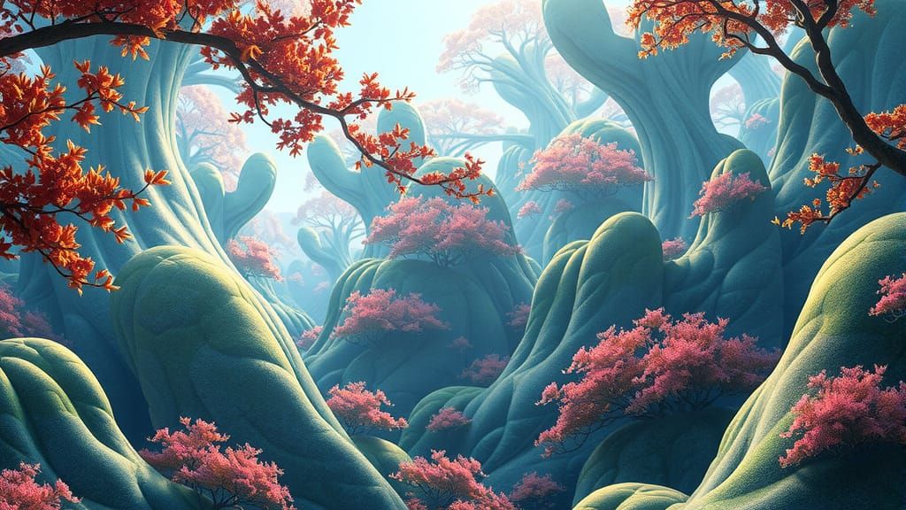 Vibrant Fractals Emerge from Nature's Patterns