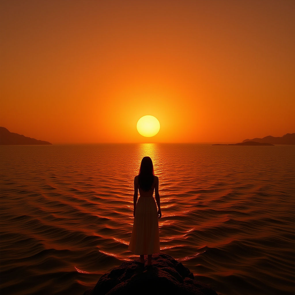 Surreal Chocolate Ocean Landscape