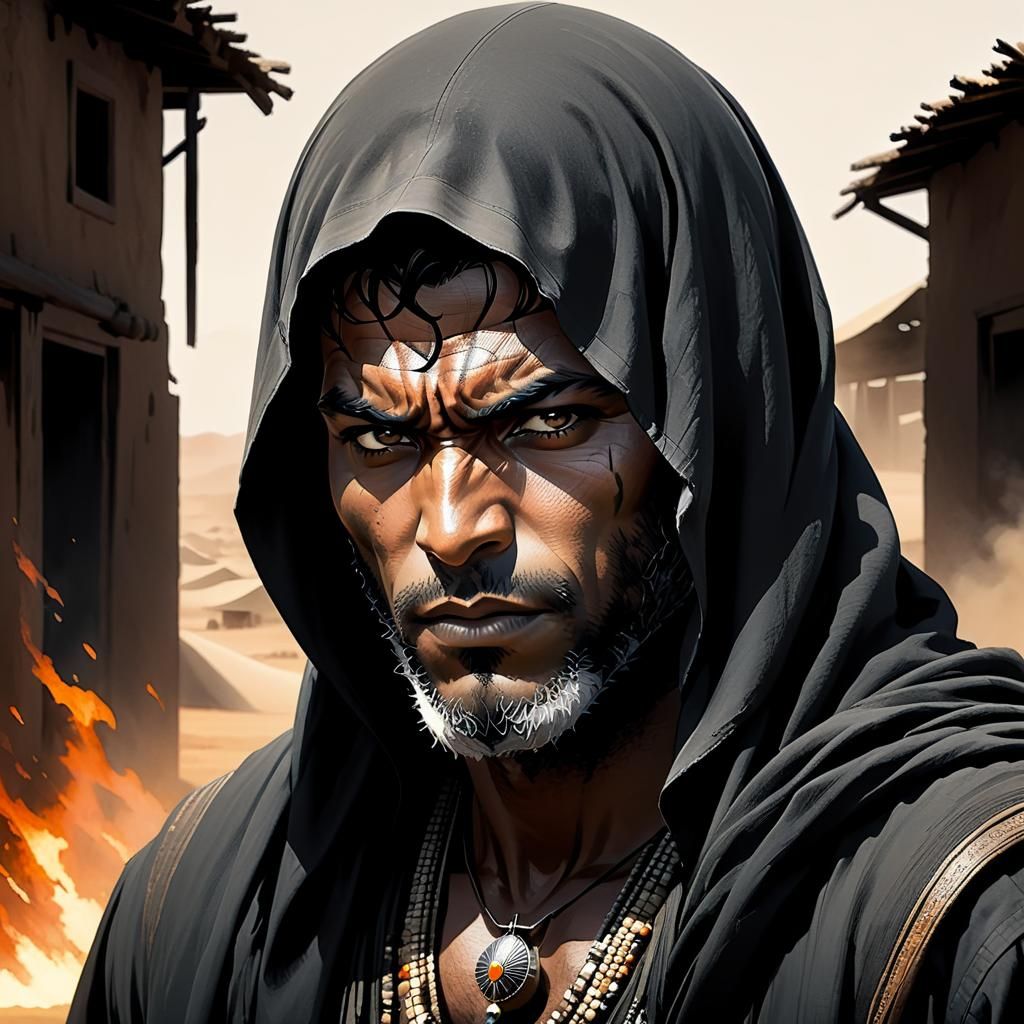 Bedouin in Charcoal Style