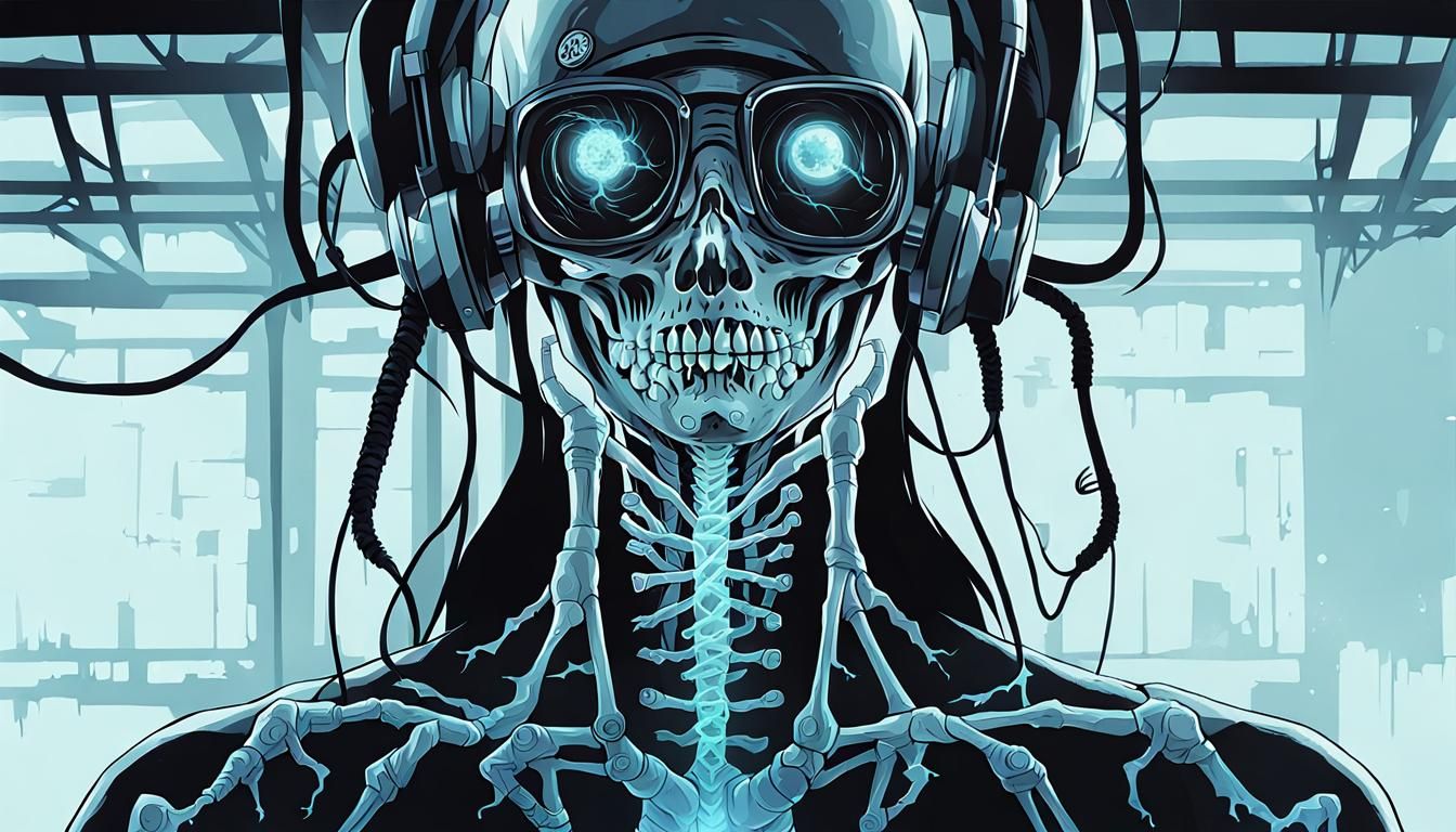 Stylized X-Ray Image of a Girl