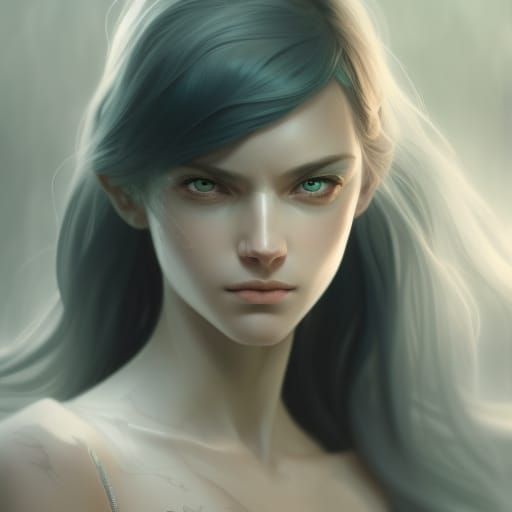 Victorian Assassin with Emerald and Ice Eyes