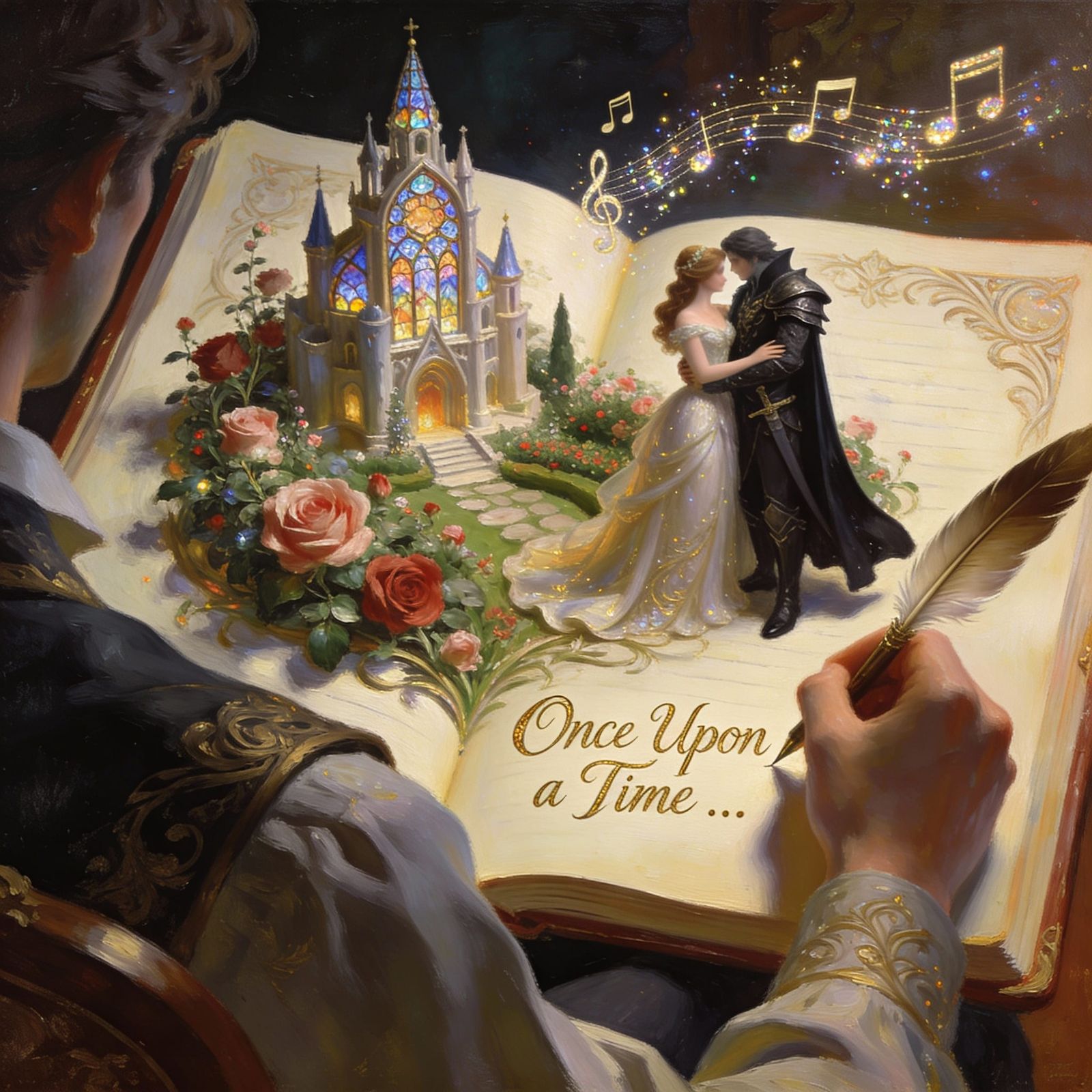 Writer's Journal with Enchanted Garden and Castle