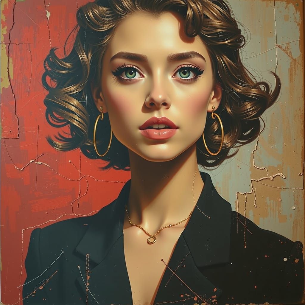 Abstract Swirls of Intense Red Hues