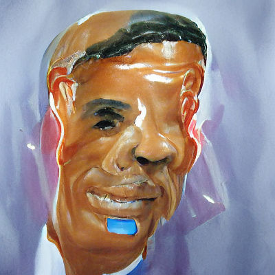 Realistic Portrait of Barack Obama