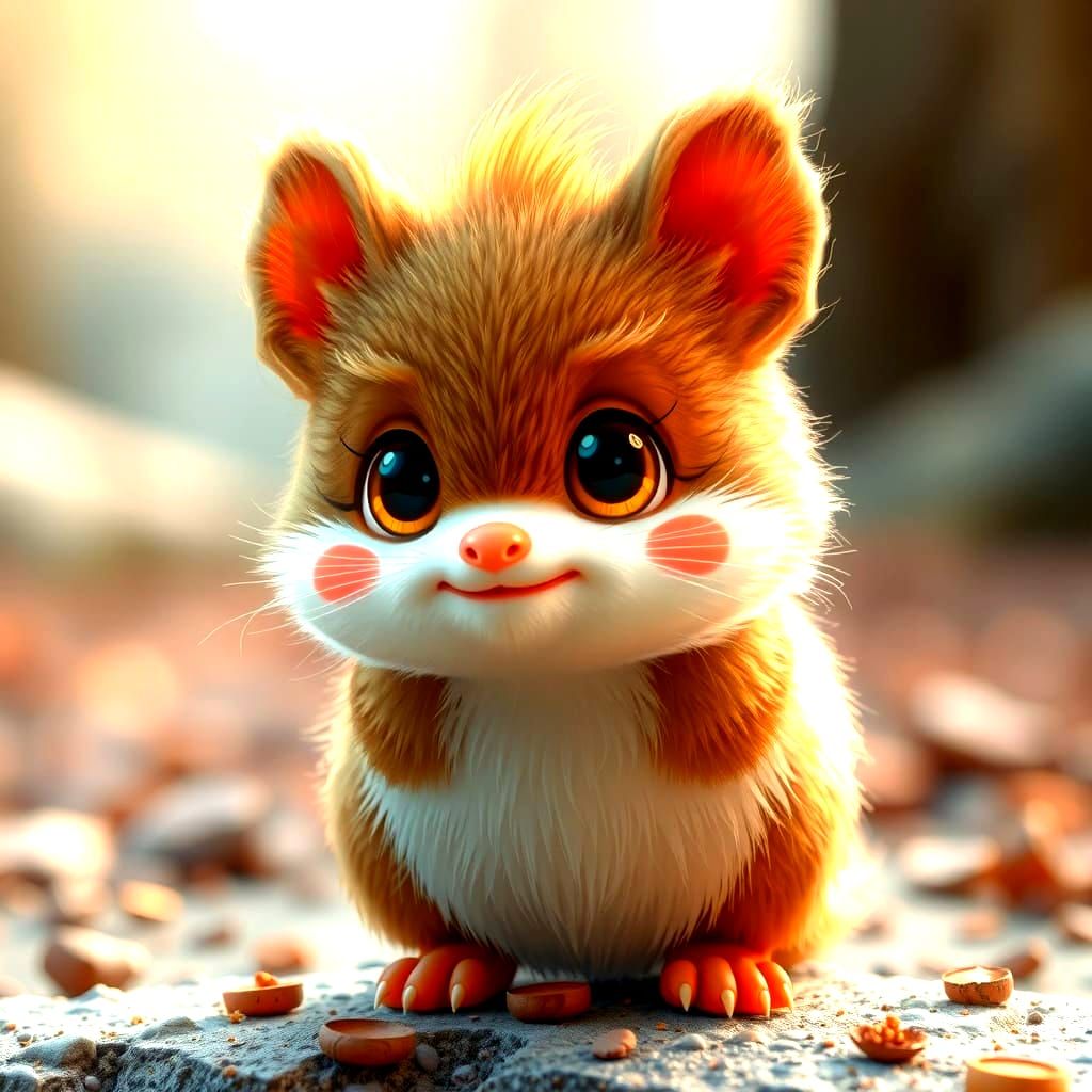 Cute Fox-Like Dream Character with Glowing Tail