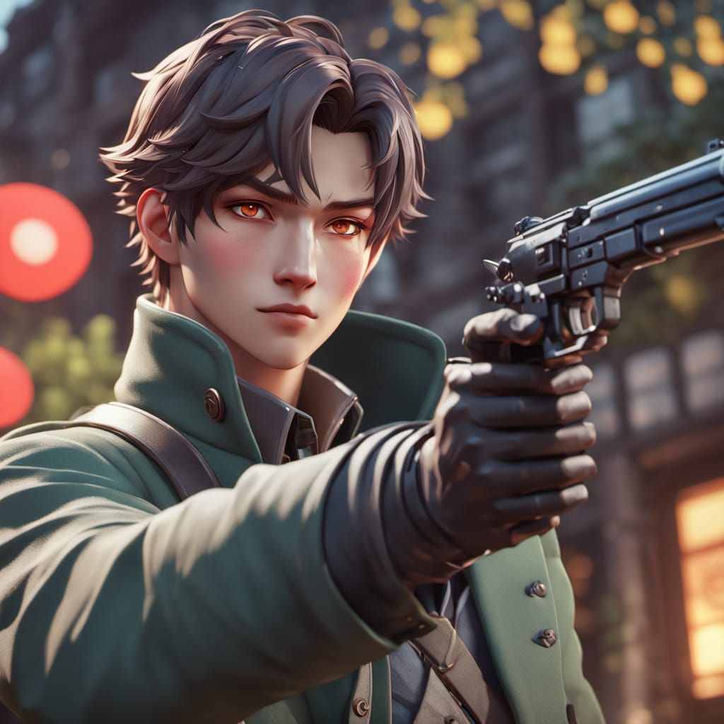 Handsome Cowboy in 3D Anime Art