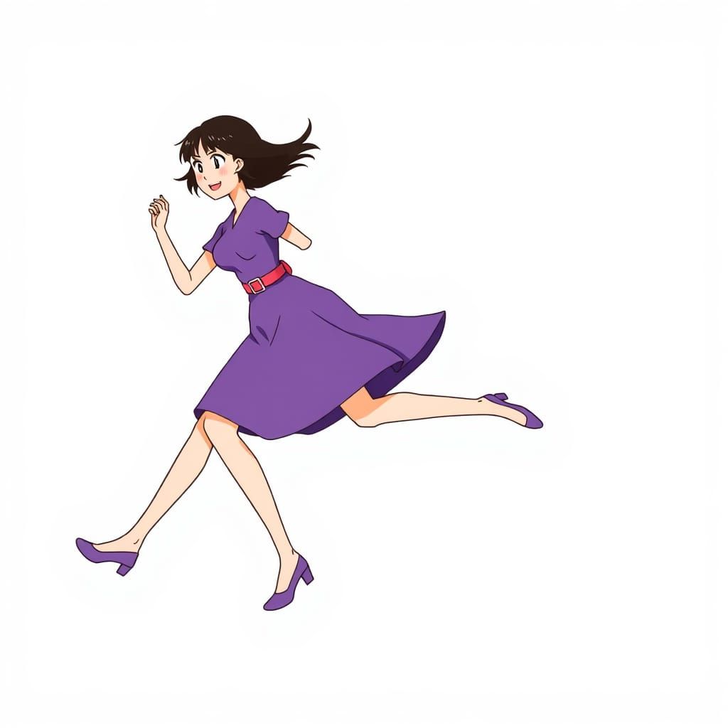 Cartoon Woman Tap Dancing with Multiplied Legs