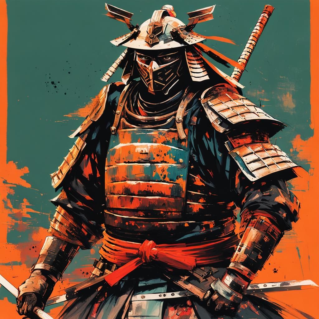 Samurai in full armor..