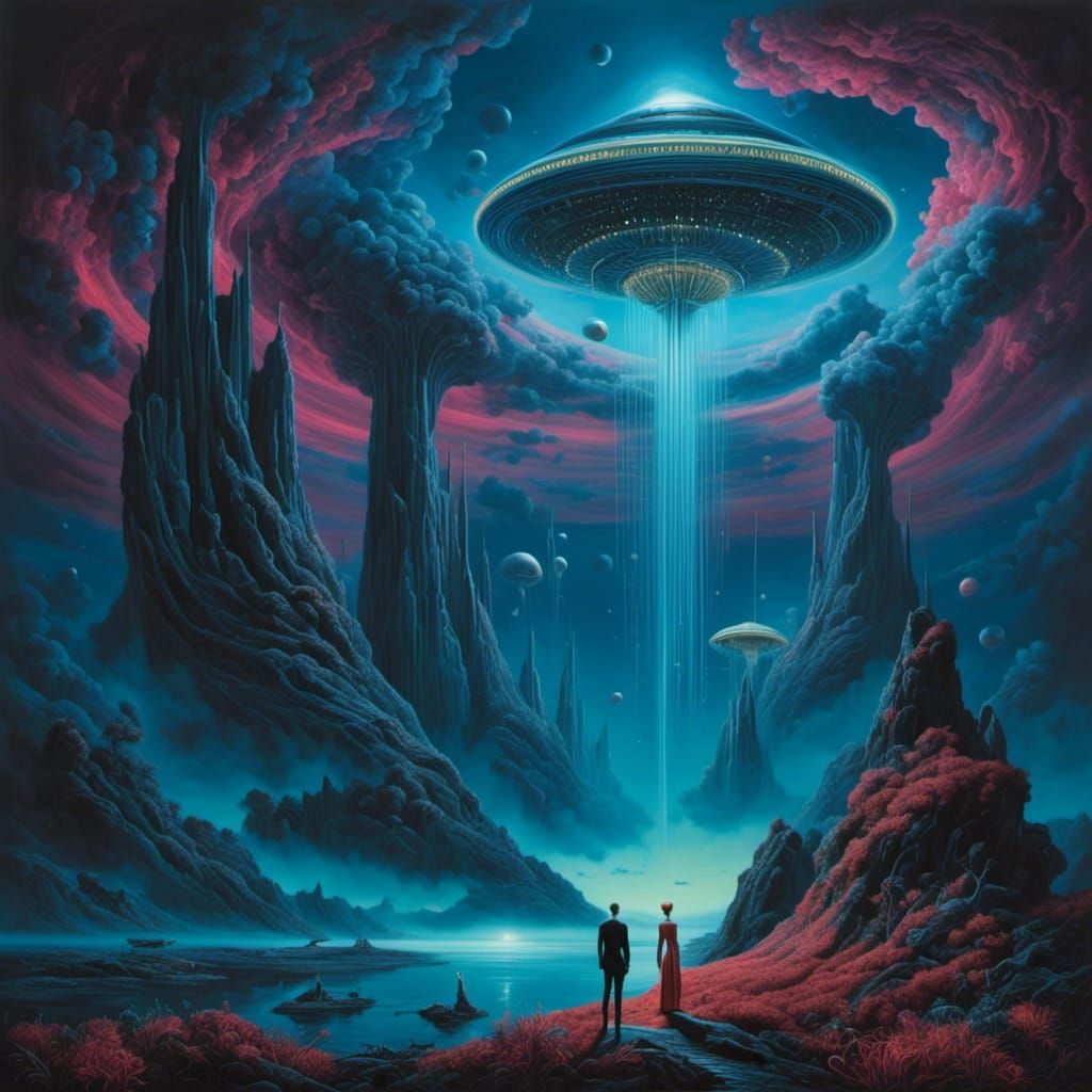 Bioluminescent Alien on a Strange Planet