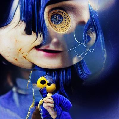 Creepy Button-Eyed Figure in Stop Motion Style