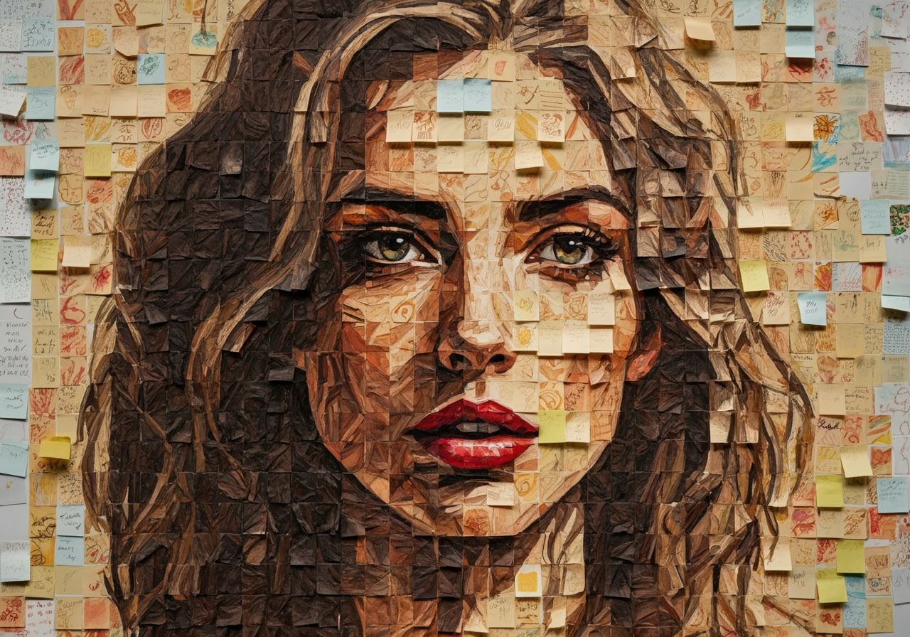 Portrait - Post-It Note Mosaic
