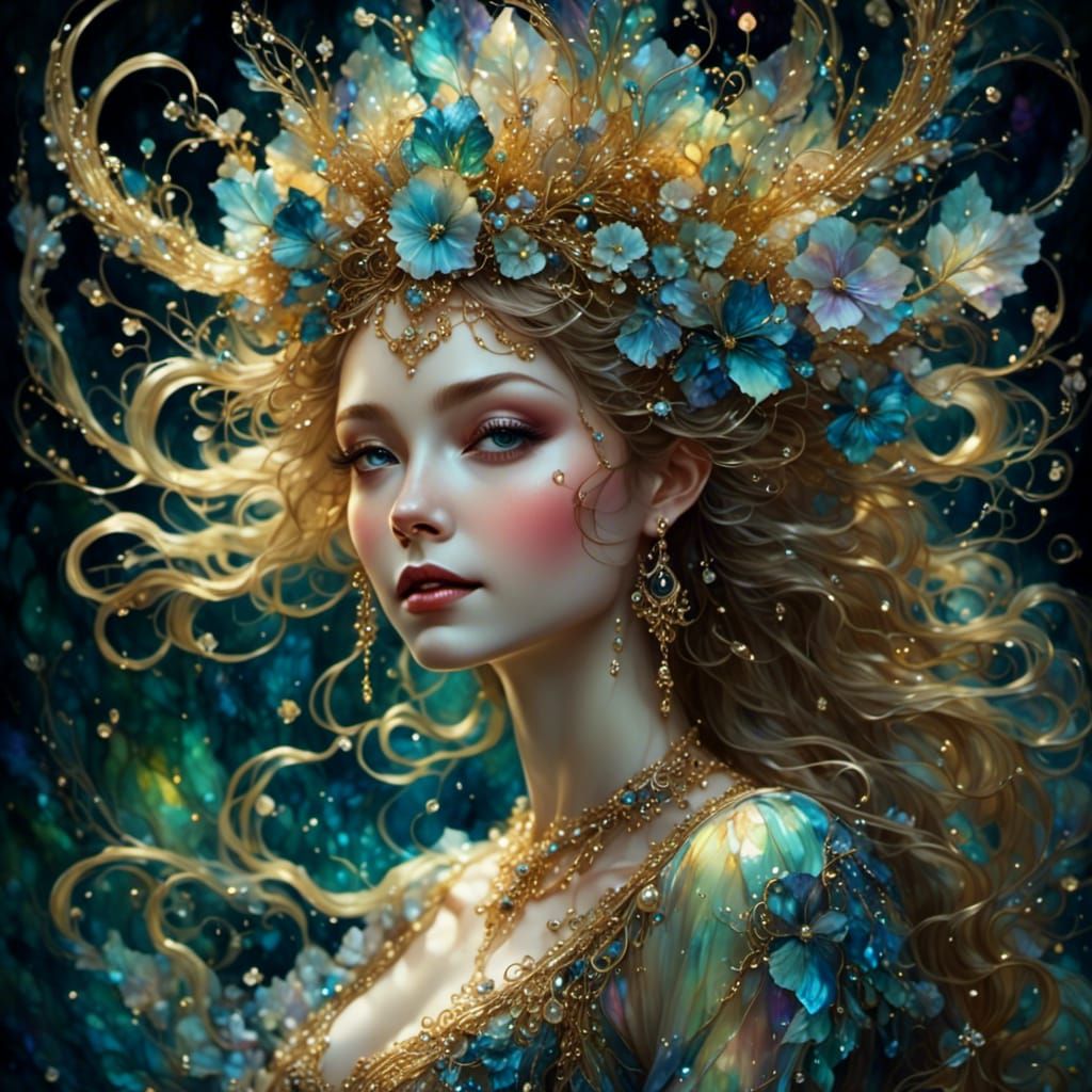 Joyful Fantasy Jazz Dancer in Ink Style