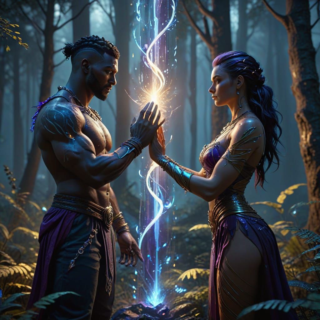 Dark Fantasy Couple Seals Love with the One Power in Epic Ar...