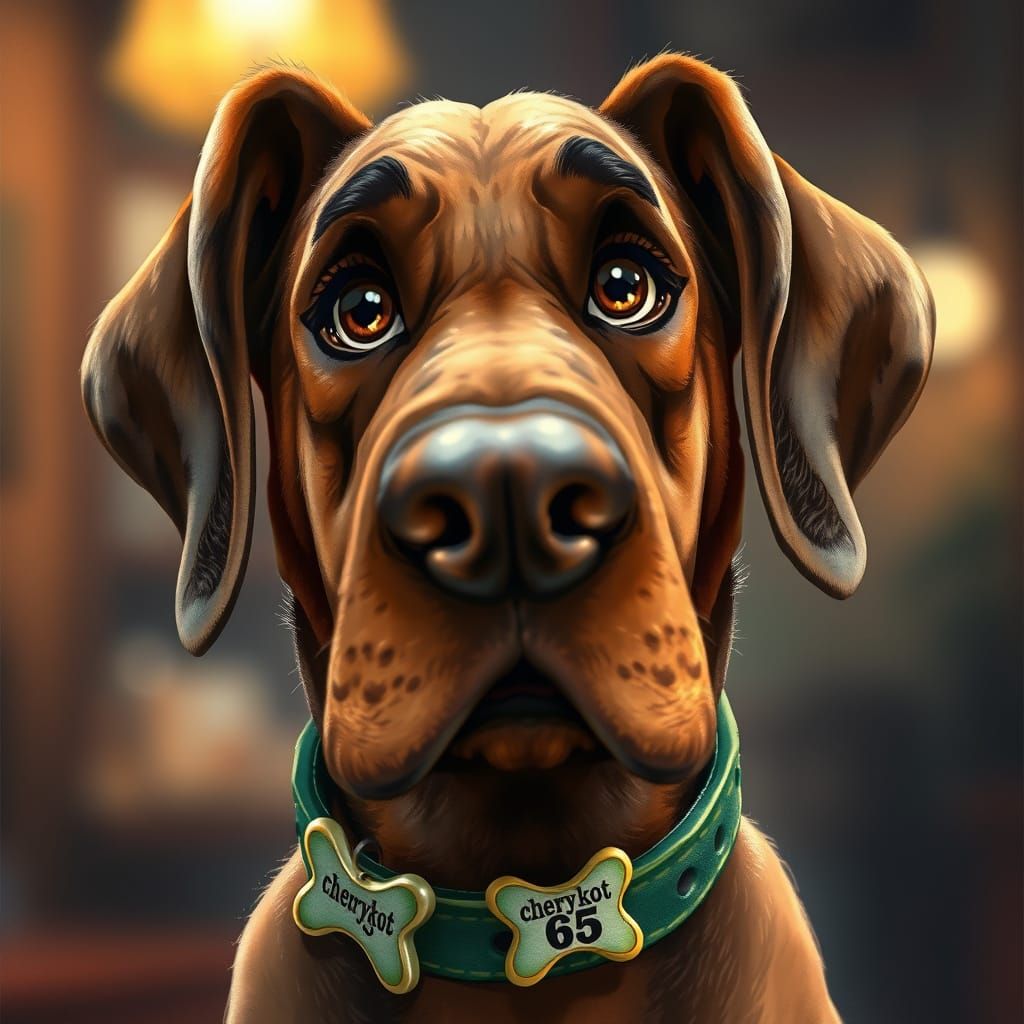 Scooby-Doo in Whimsical Watercolor Realism