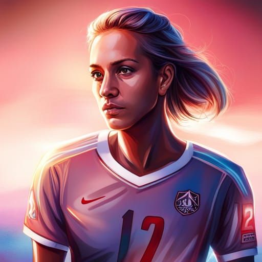 Hyperrealistic Soccer Player in Splash Art Style