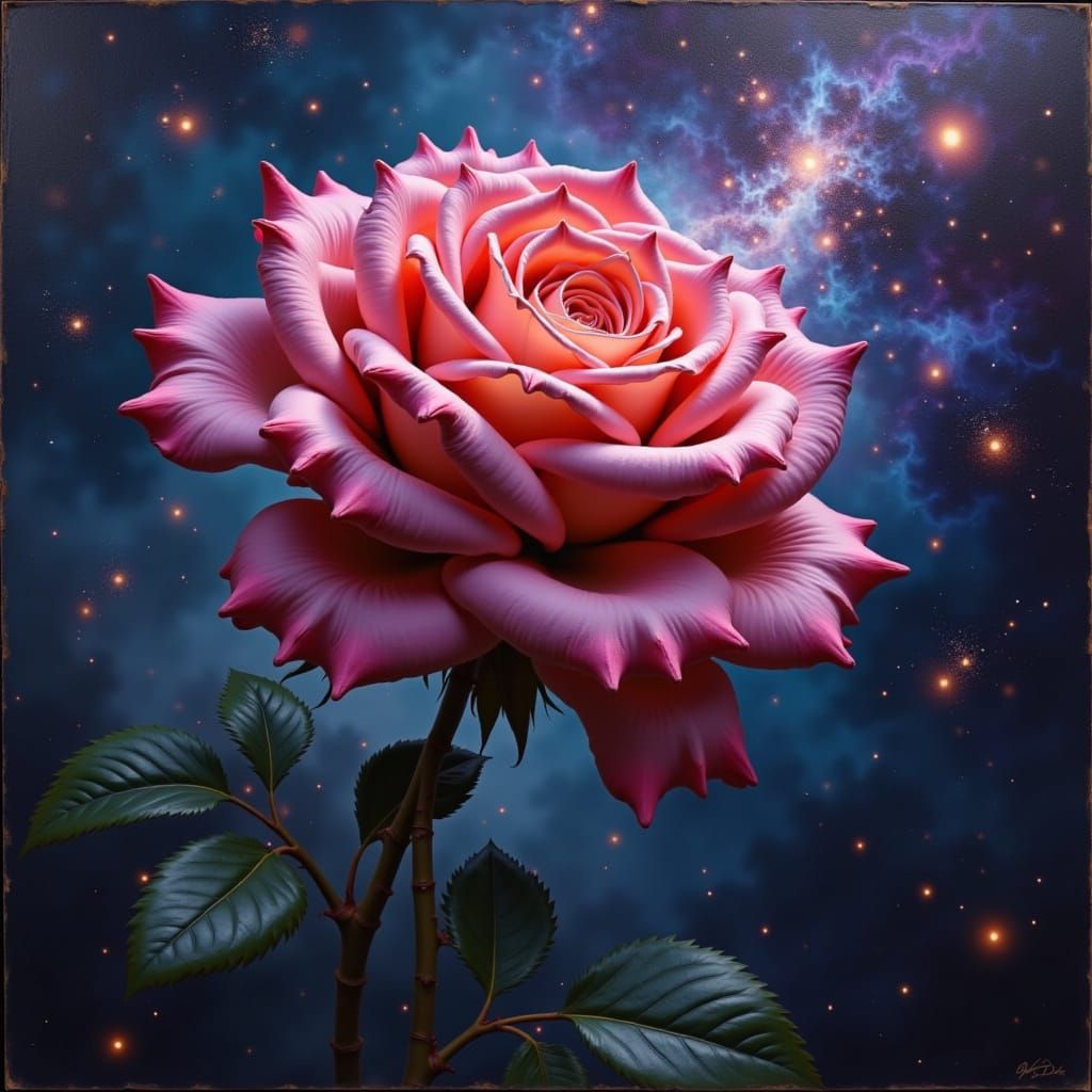 Cosmic Rose in Deep Space