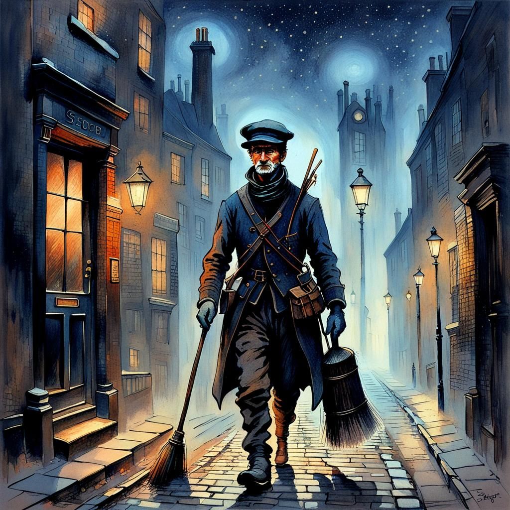 Chimney Sweep in London Street, Magical Realism