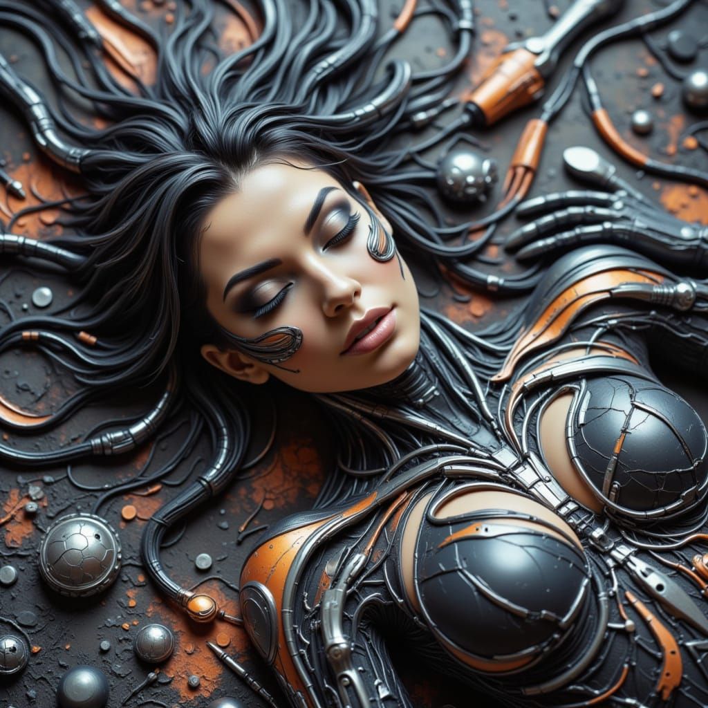 Cyborg Apocalypse: A Broken Asian Female in Ruins