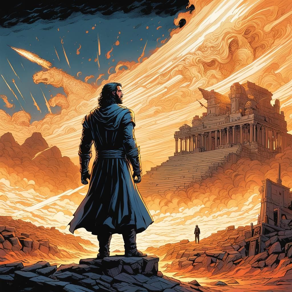 Elisha and the Chariot of Fire: Comic Book Art