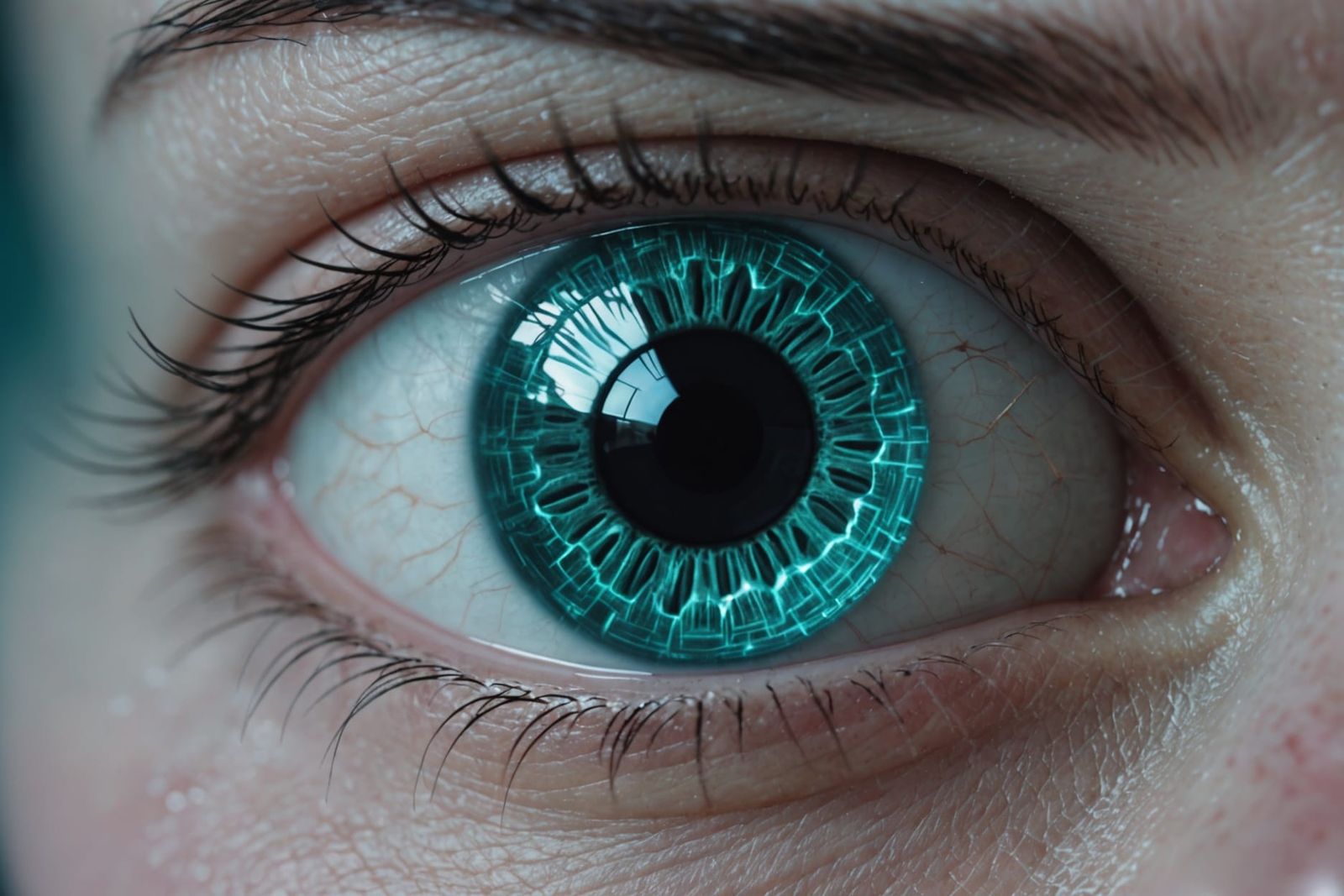 Unsettling Portrait of an Evil Android Eye