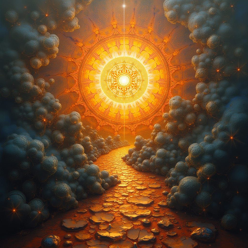 Sacred Geometric Forms in Ethereal Light