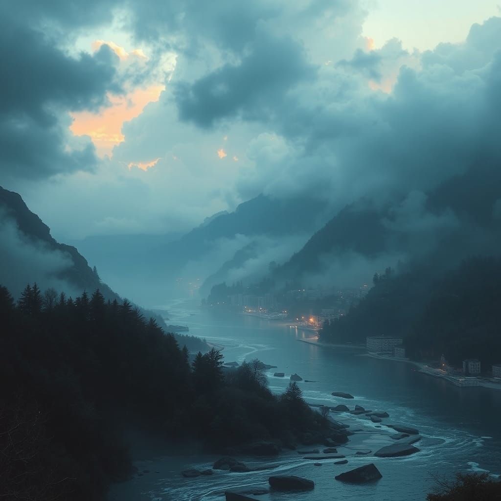 Surreal Worlds: Burning Skies and Dream Cities