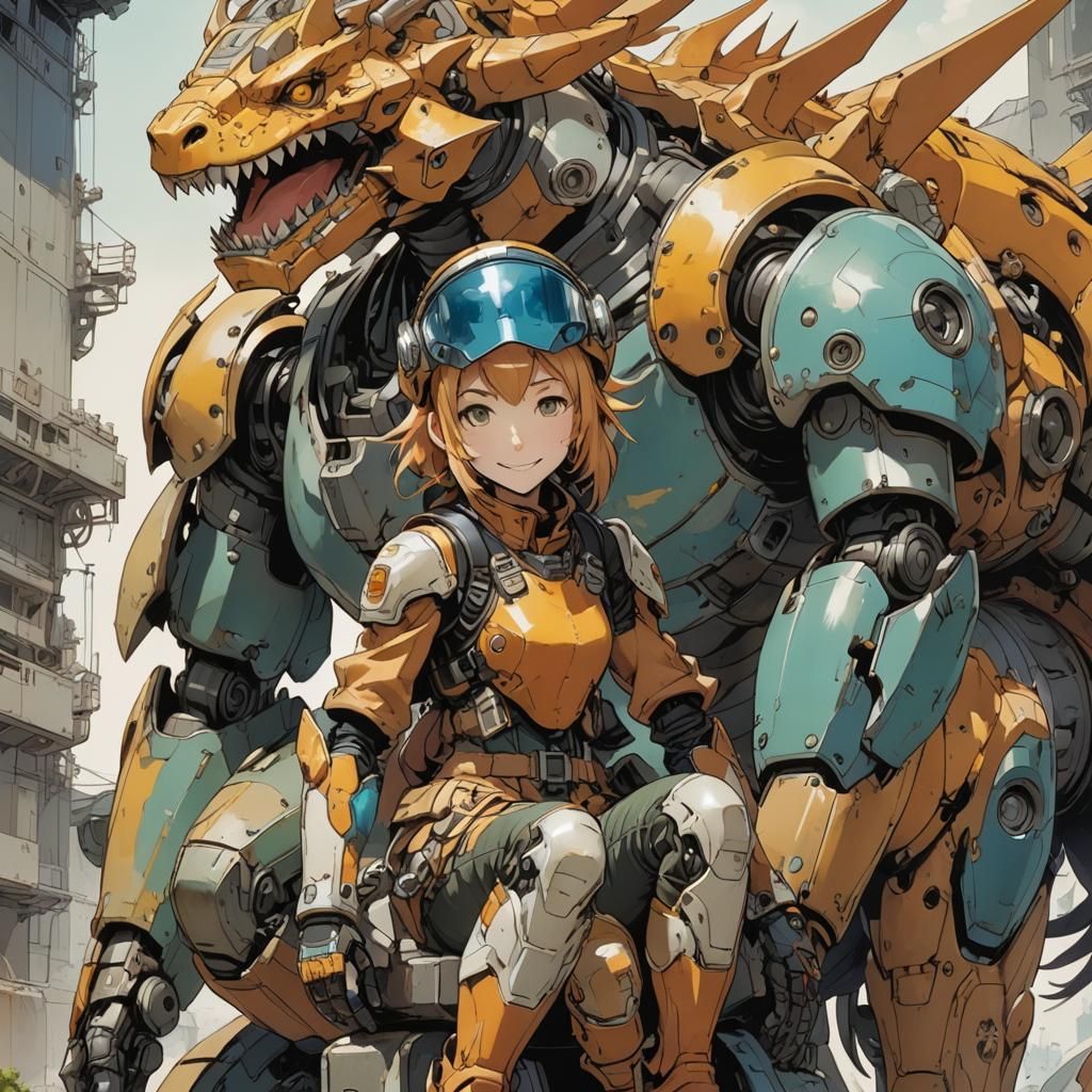 Trisha and her digidragon