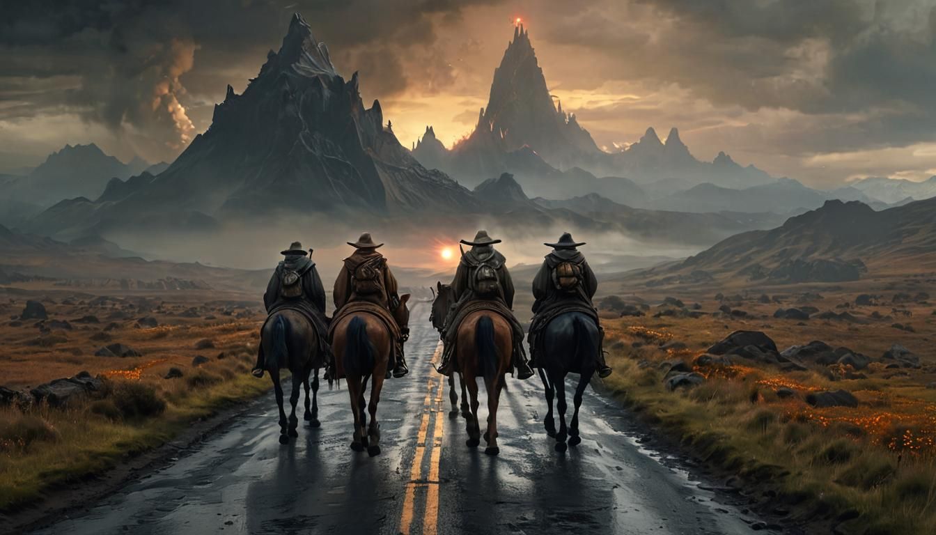 Epic Journey to Mordor: Cinematic Fantasy Scene
