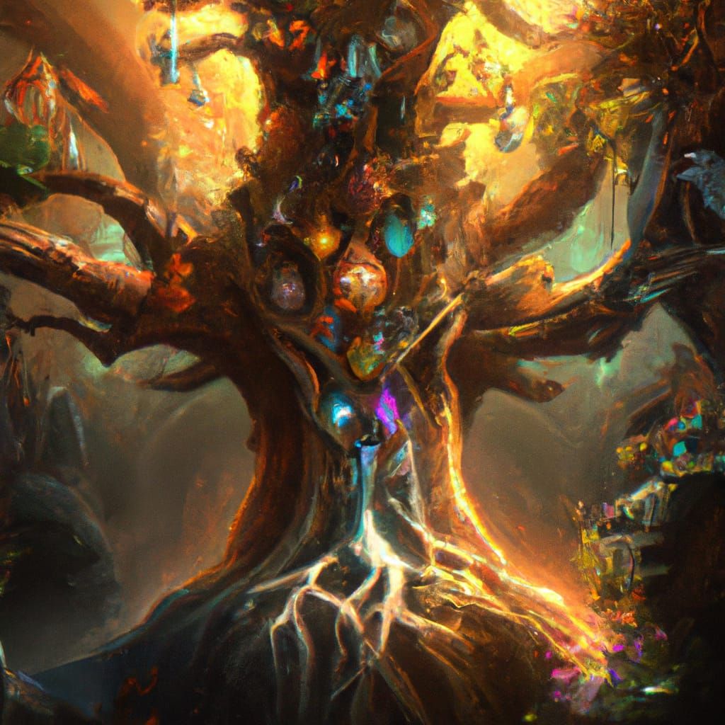 Magical Elven Forest: Occult Tree of Life