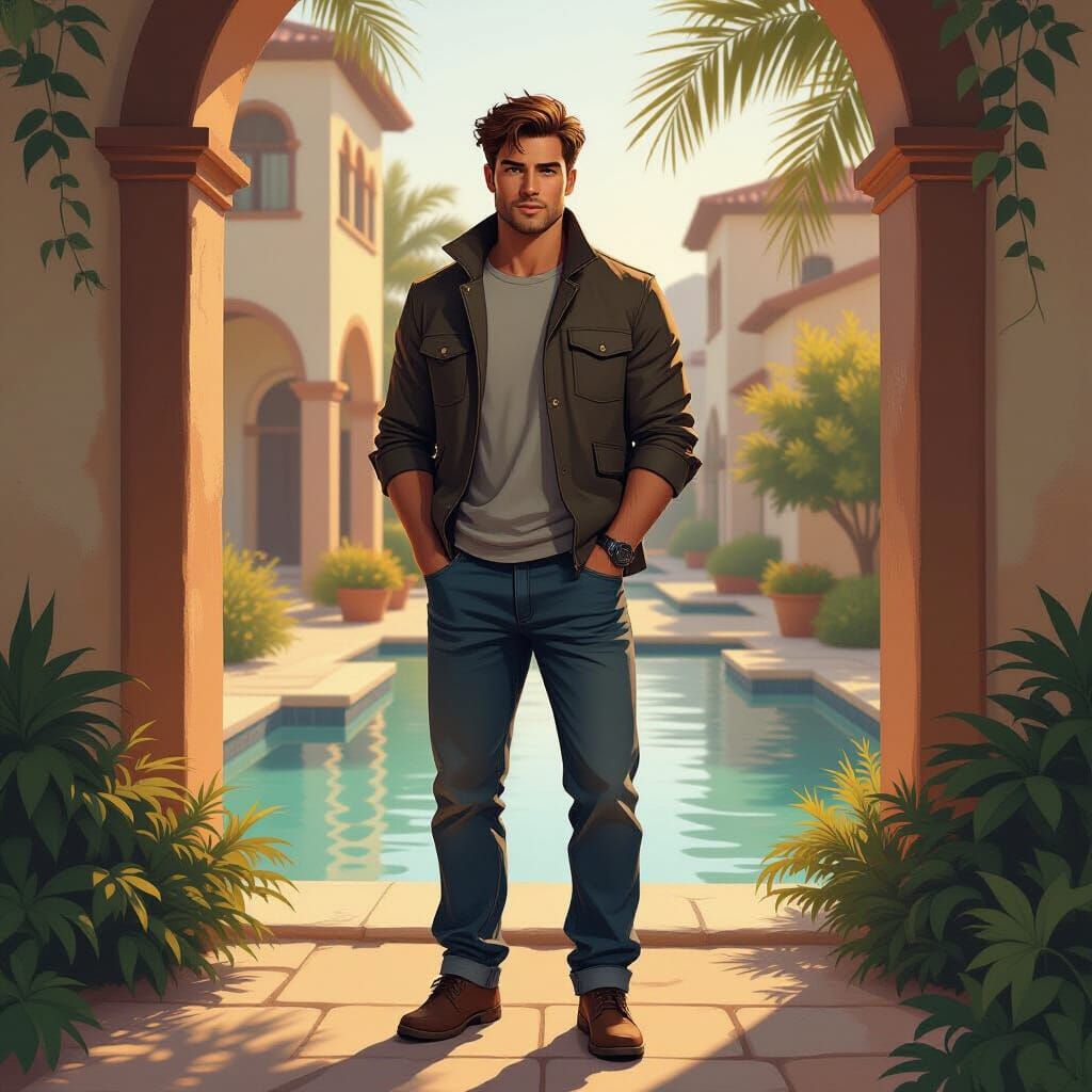 Serene Portrait of Grayson in Warm, Gentle Light