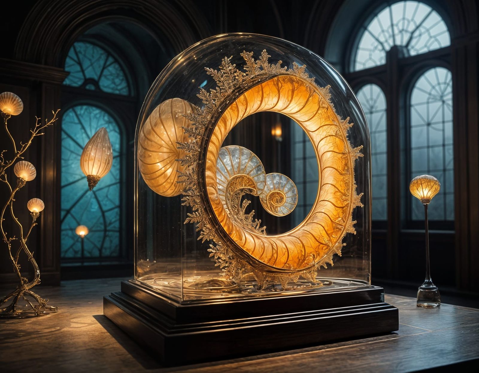 Glass Woman: Transparent Fractal Ferrofluid Sculpture