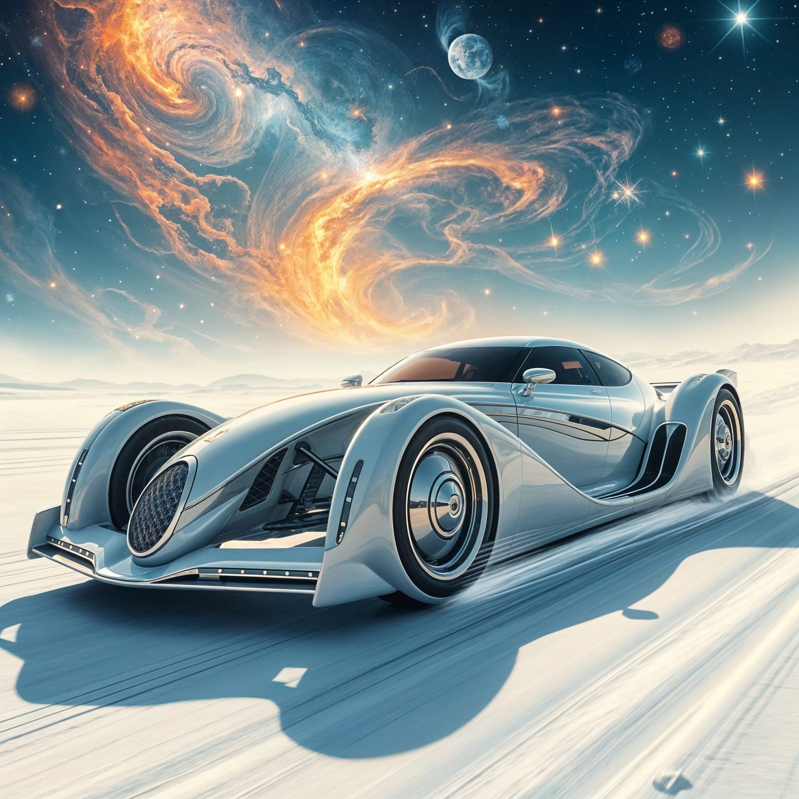Luxurious Art Deco Formula 1 Limousine Speeds Through Vibran...