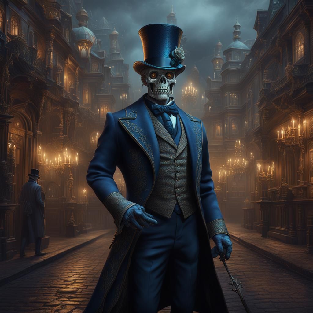 Victorian Lich Businessman in Detailed Matte Painting