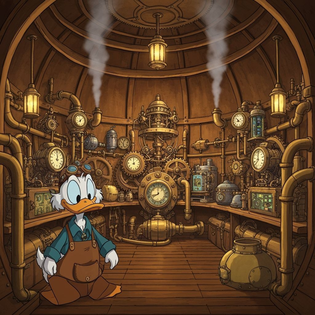 Steampunk Scrooge's Mechanical Money Bin