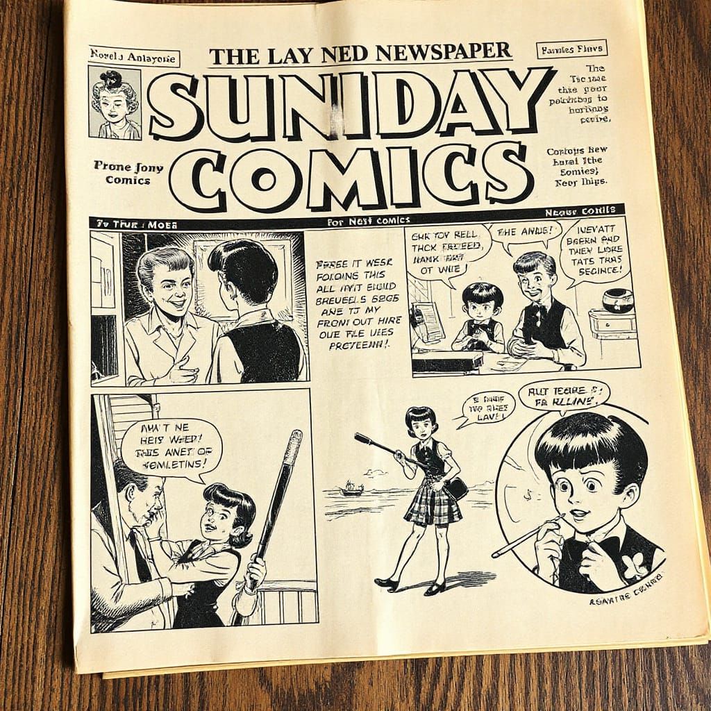 1950s Comic Characters Leap From Newspaper Pages