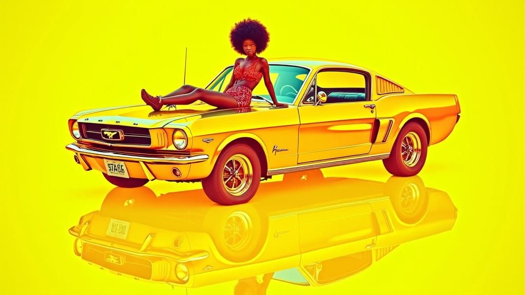 Psychedelic Rockstar Revs Up Chrome-Plated 1965 Ford Mustang