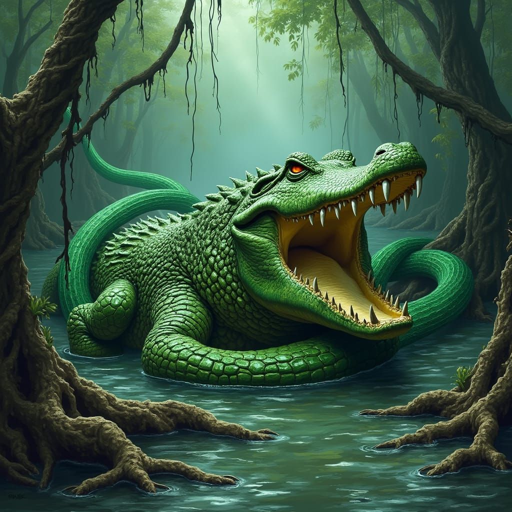 Mossy Green Beast of the Mangrove