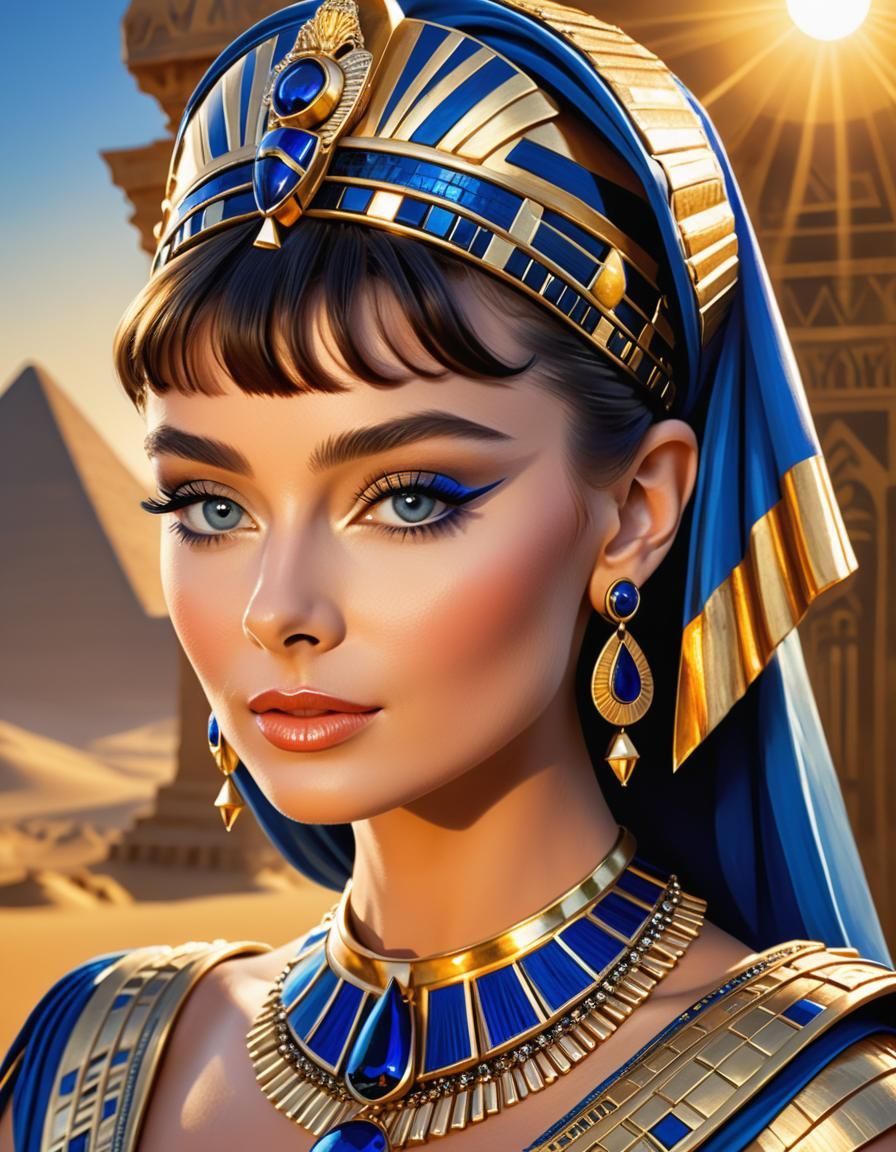 Audrey Hepburn as Cleopatra: A Digital Portrait