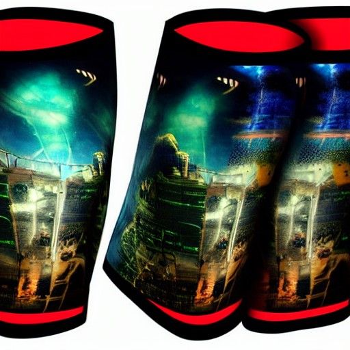 Futuristic Compression Sleeve: Detailed Matte Painting