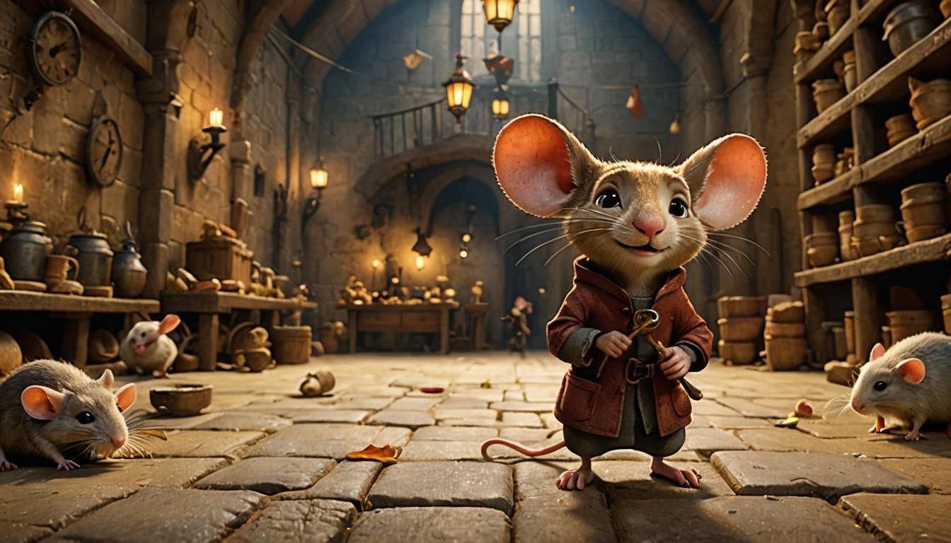 A Brave Mouse Restores a Kingdom: Cinematic Film Still