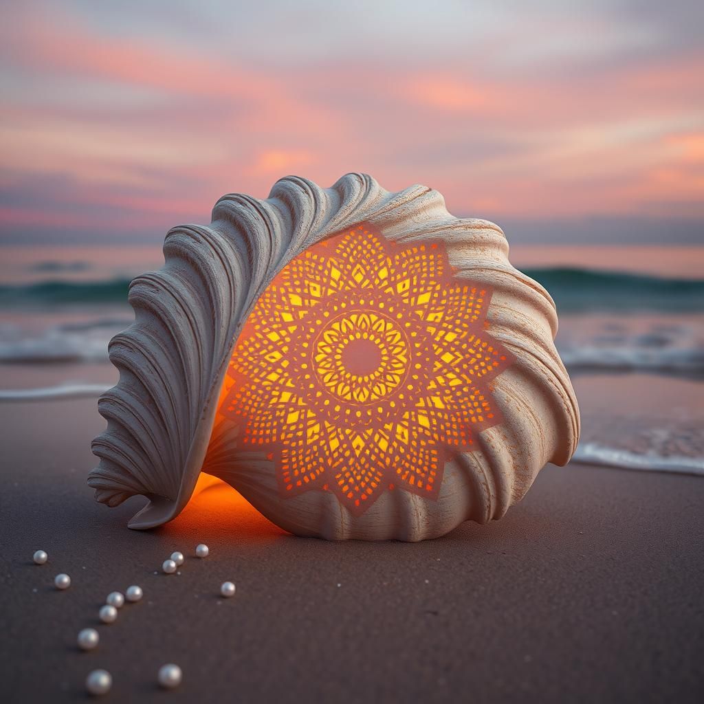 Exquisite Seashell on Serene Beach